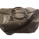Diane Von Furstenberg VTG DVF Plaid Weekender Carry On Personal Travel Bag Shoulder Strap Large 20X17” Photo 2