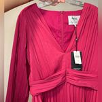 Anthropologie Aureta Pleated Long-Sleeve V Neck Midi Dress Sz M Party Holiday Photo 6