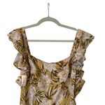 Madewell NWT Angelina Sleeveless Yellow Tan Maxi Floral Slip Dress Size 12 Photo 2