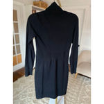 J.Crew  Black Cashmere Wool Turtleneck Dress Old Money Quiet Luxury Vintage XS Photo 2
