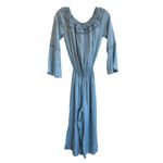 Walter Baker Milan Light Chambray Jumpsuit Off The Shoulder Wide Leg Crochet -S Photo 2