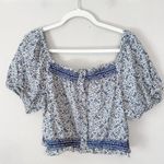 Madewell  Jeanette Top in Florentine Floral Blue Large Photo 2
