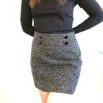 The Limited  Tweed Mini Skirt Black and White Photo 3