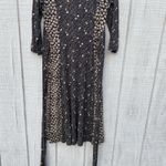 Boden Anna Wrap Tie Dress 3/4 Sleeve Midi Length Jersey Stretchy Modest Size 4 Black Photo 1