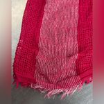 BP  Red and Silver Striped Infinity Knit Scarf - 38” x 35” - VGUC Photo 1
