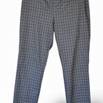 Massimo Fabbro Italy Grey Black Plaid Slim Trouser Dress Pants Womens 8 Preppy Gray Photo 0