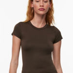Aritzia Sunday Best SinchSeamless Willow Hip T-Shirt Brown Photo 0