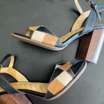 MIA Heritage Dolores tan, black & brown patchwork leather chunky heels Size 8 Photo 5