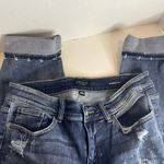 Judy Blue  Ripped Boyfriend Jeans in Dark Blue Photo 6