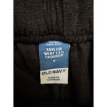 Old Navy NWT  Extra High Rise Taylor Wide Leg Trousers Black Linen Blend Sz Small Photo 4