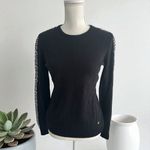 JACK NICKLAUS Women's Black Wool Blend Striped Sweater Size Small Photo 1