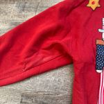 Vintage Ugly Christmas Grandma Sweater Cardigan Holiday Patriotic Stars Large Black Photo 4