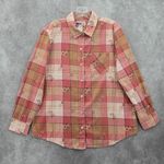 American Sweetheart Pink Plaid Flannel Western Urban 90s Skater Grunge Shirt L Size L Photo 0