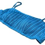 SALT + COVE Ribbed Knit Bikini Bralette Tank Style Swim Top Padding Blue NWT S Photo 3