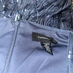 R & M Richards NWOT  1661 Long Formal Sequin Fringe Dress In Gunmetal Photo 5