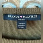 Brandy Melville olive green mini ribbed minimalist fitted bodycon t-shirt dress Photo 3