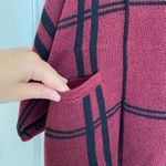 EUC | Retrology women’s burgundy & black checkered pattern cardigan sweater — PS Red Size undefined Photo 2