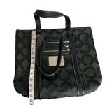 Coach  Poppy Black Special Edition Signature Canvas Tote Photo 7