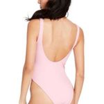 Stoney Clover Lane Pink Ribbed Henley Swimsuit One-piece Bathing Suit Photo 6
