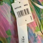 AQUA  Formal Women’s Printed Pleated Strapless Dress Sz 8 Photo 7