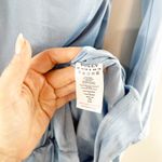 Oh Polly Short and Sweet Halter Cutout Long Bell Sleeve Mini Dress Blue 6 Photo 4