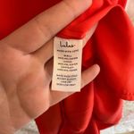 Lulus Orange Bow Tie Dress Photo 5