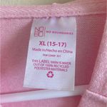 No Boundaries No Bounderies ' Junior'Henley Hooded Pull Over Sweatshirt - Large Starlight Pink Photo 7
