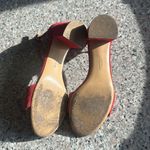 Salvatore Ferragamo  Red Gavina Suede Sandals - Size 10* Photo 5