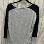 Vince  Black Gray Colorblock Long Sleeve T-Shirt Rayon Jersey Photo 7