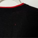 Pendleton  Vintage Wool Cardigan Size Medium Black Red Christmas Made in USA Photo 8