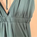 Show Me Your Mumu wedding Ava maxi dress deep jade chiffon deep plunge small Photo 7