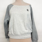 Victoria's Secret Victoria’s Secret On Point Collection Cropped off shoulder gray sweatshirt Large Photo 0