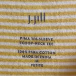 J Jill Pima Cotton Striped 3/4 Sleeve Scoop Neck Tee Medium Petite Size undefined Photo 6