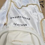 Understated Leather Leather White Crossbody Bag Photo 6