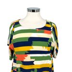 Maeve  Anthropologie Milla Striped Multicolor Short Sleeve Blouse Size Small Photo 1