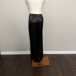 Coldwater Creek Pants Satin Silky Wide Leg Flat Front Party Cocktail Black Photo 6