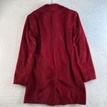 Formula X Small S Pea Coat Vintage Velour Fleece Lined 3 Button Jacket Pockets Red Photo 8
