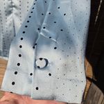 Victoria's Secret  Blazer Satin L Polka Dots Blue Slouchy Oversized Photo 5