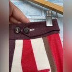 FRENKEN red cotton wool blend graphic stripe wide leg pants size 36/6 Photo 10