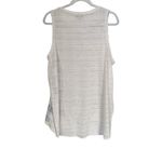Vince Camuto  Womens XL Contrast Stripe Plaid Overlay Tank Top Sleeveless Blouse Photo 5