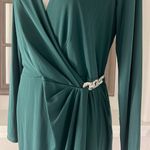 Lauren Ralph Lauren Jersey Surplice Cocktail Dress in Green, Size 14, New w/Tag Green Photo 5