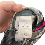 MOTHER No Zip Misfit Pants Army Blue‎ Camo Print Pink Stripe Size 26 Blue Photo 11