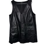 Eloquii Black Faux Vegan Leather Jumper Mini Dress Plus Size 22W 3X Winter Edgy Photo 4