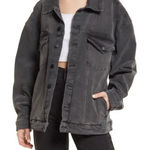 Good American Gray Oversized Trucker Denim Jacket Boyfriend XXL Photo 0