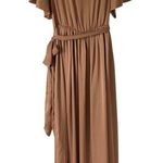 Baltic Born  Sicily Brown Satin Maxi Dress NWTs size XL Photo 10