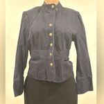 Tommy Hilfiger Blue Jean Military Jacket Brass 6 Buttons Sz XL/XG Extra Large. Photo 0