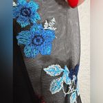 Maje  Jamie Black Floral Embroidered Tulle Midi Skirt size 1 Small $395 Photo 12