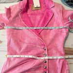 Retrofete Willa Denim Mini Dress Vintage Pink Size Large Stretch Distressed Photo 8