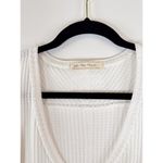 We The Free  Womens Top White Coraline Thermal V Neck Waffle Knit Oversized XS Photo 3