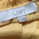 The Loft Yellow Tied V-Neck with Ruffled Detail Top Photo 7